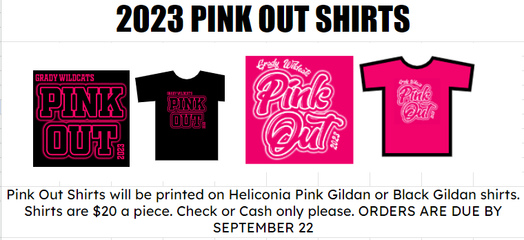 PInk out shirts